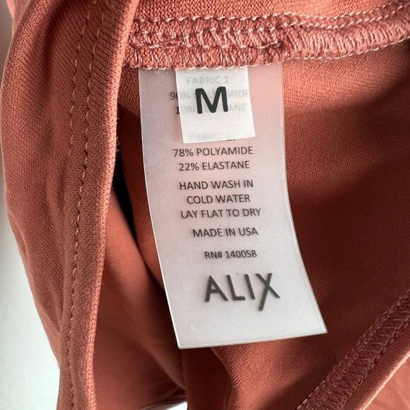 ALIX NYC Jensen Long Sleeve Thong Bodysuit Top in Clay, Size Medium, NWT! - Picture 12 of 14